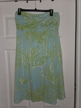 Lilly Pulitzer Mint Green and Lime Palm-Print Dress